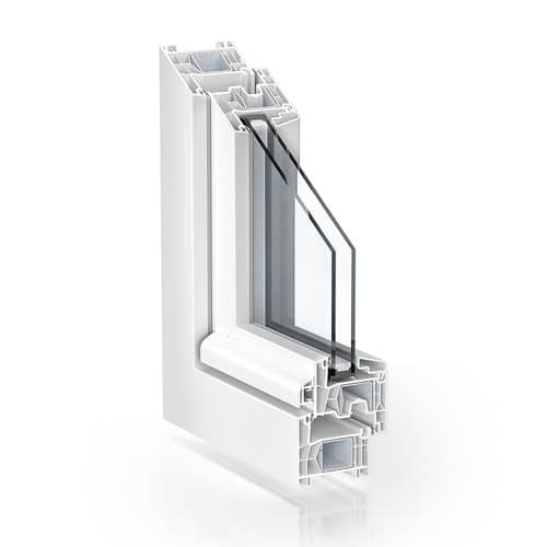 Châssis en PVC blanc 76AD Kömmerling