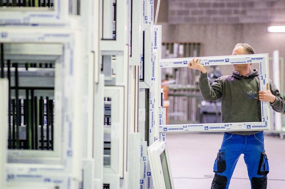 Châssis PVC recyclés par Kömmerling